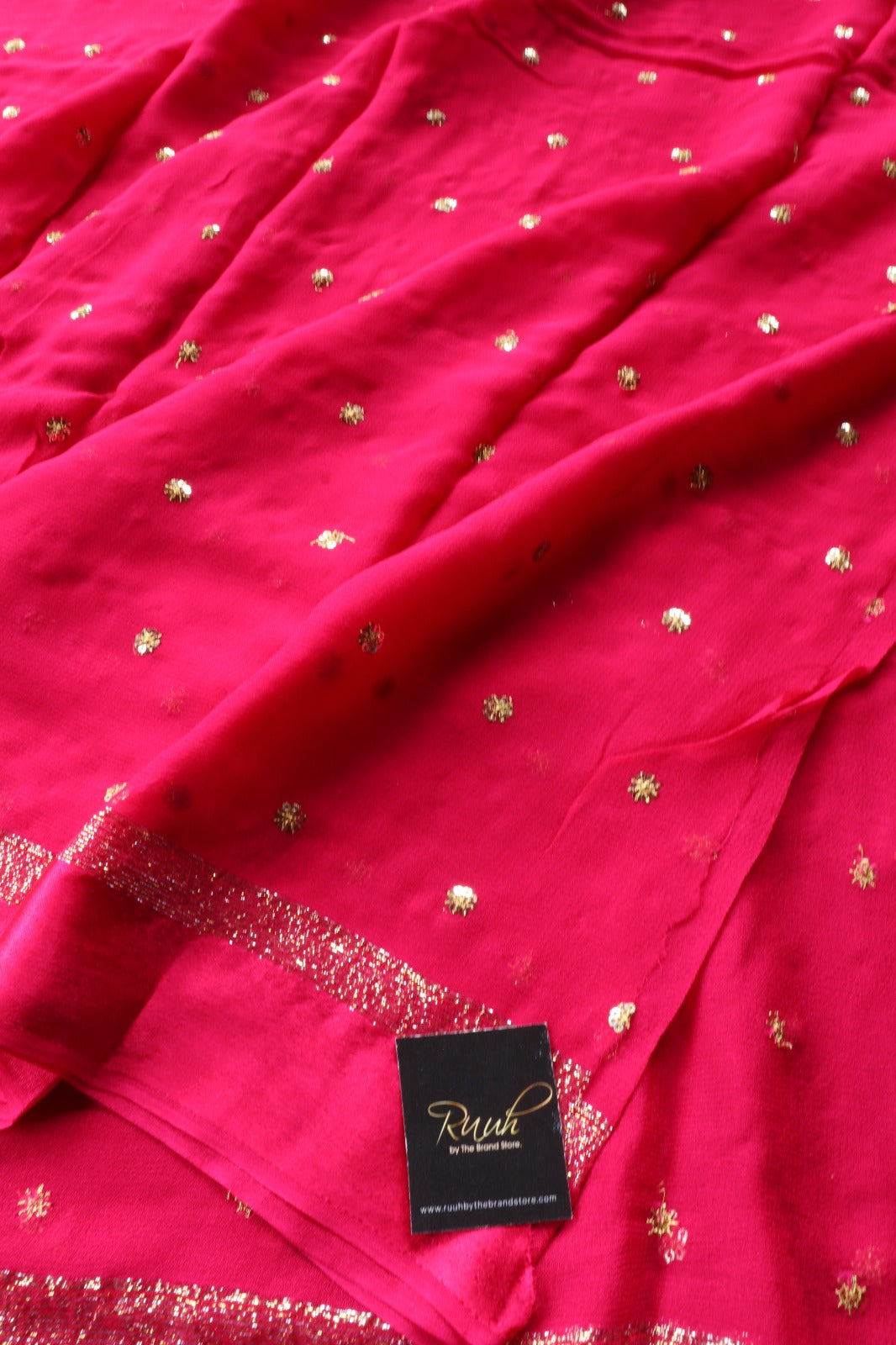 PINK VISCOSE GEORGETTE SAREE