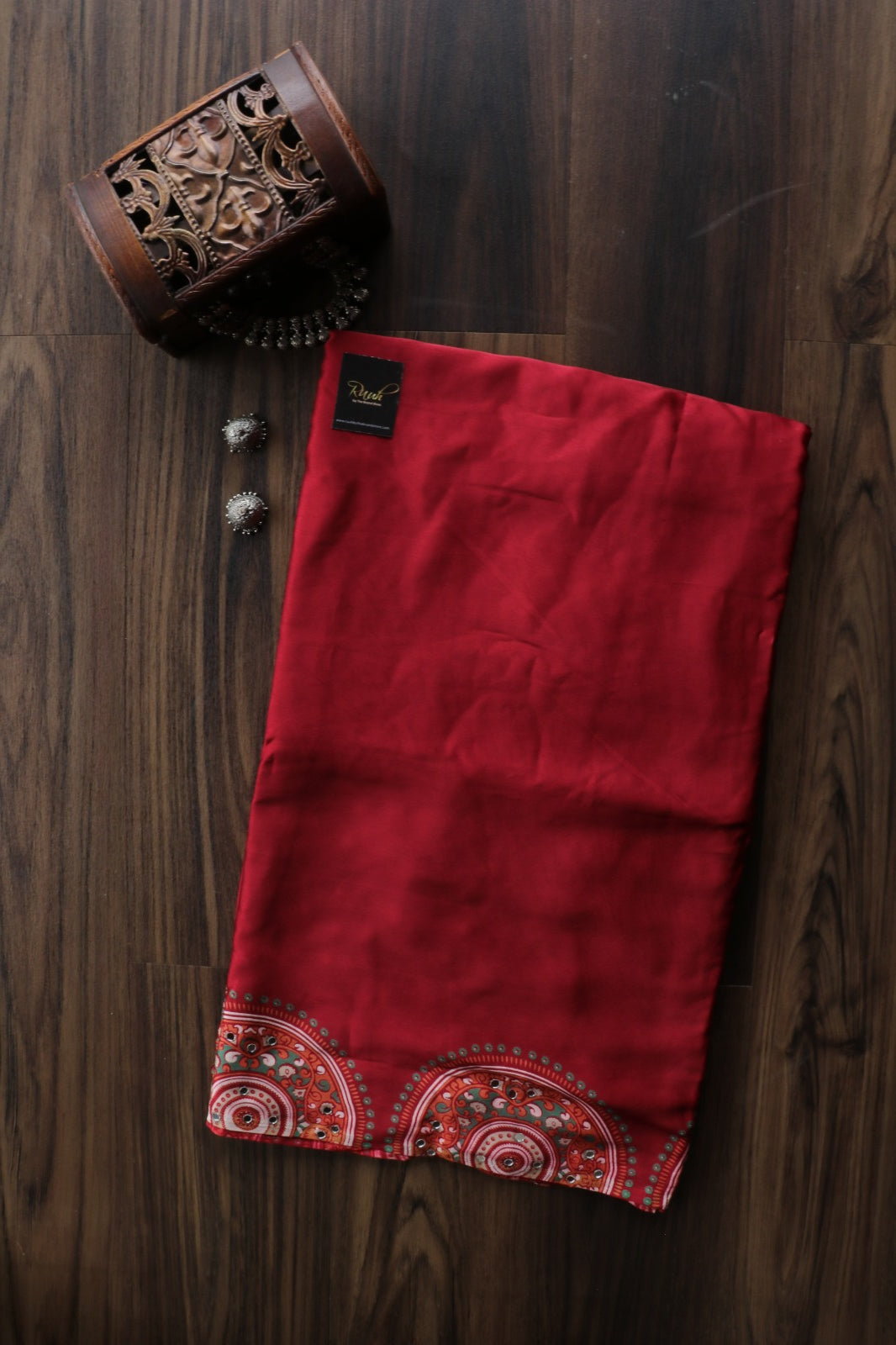 MAROON SEMI MODAL SILK SAREE