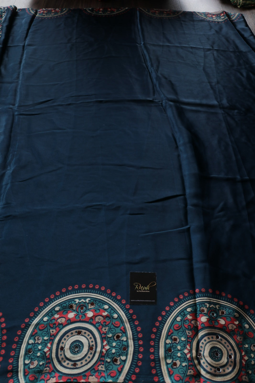 PEACOCK BLUE SEMI MODAL SILK SAREE