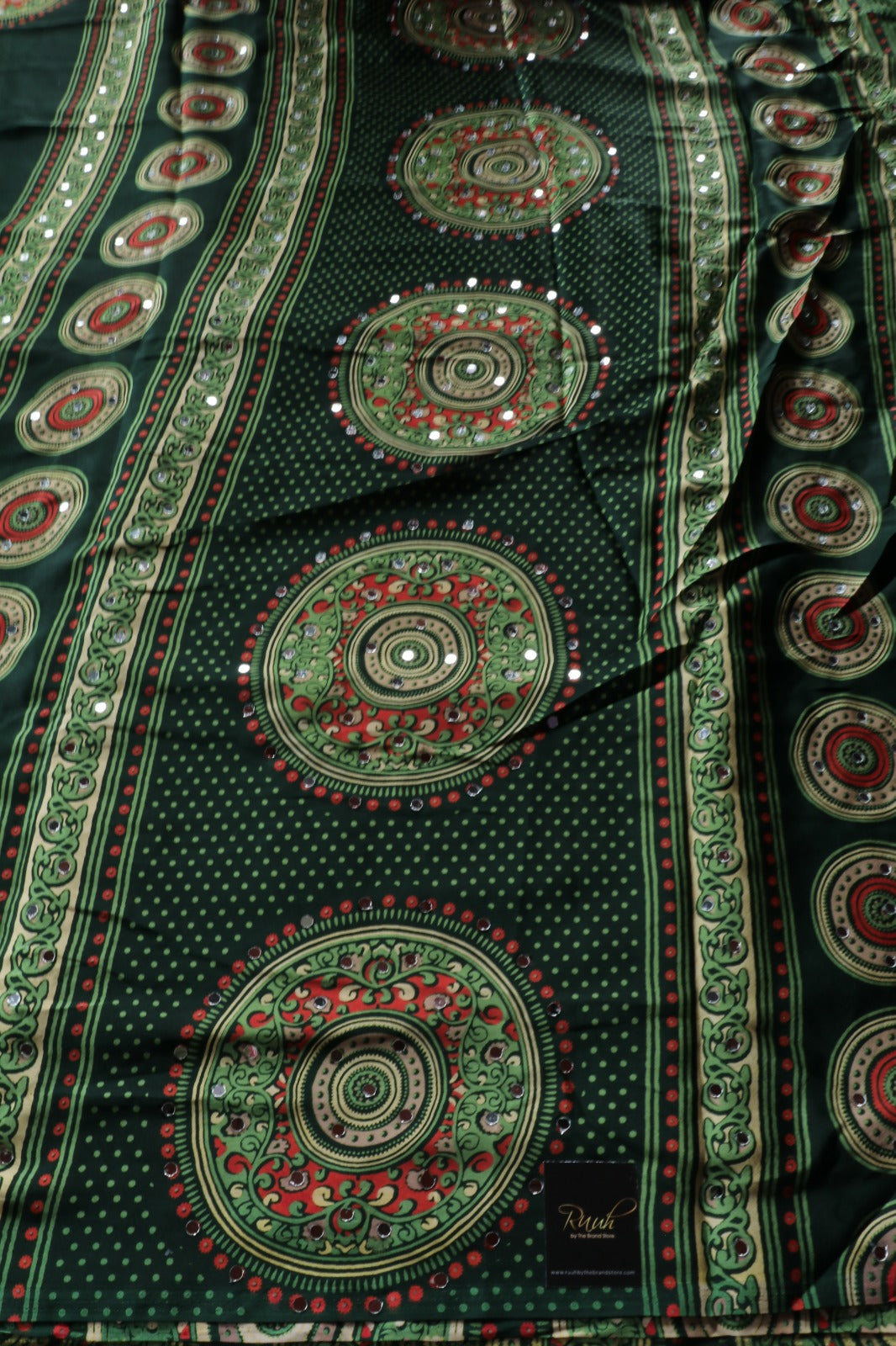 DARK GREEN SEMI MODAL SILK SAREE