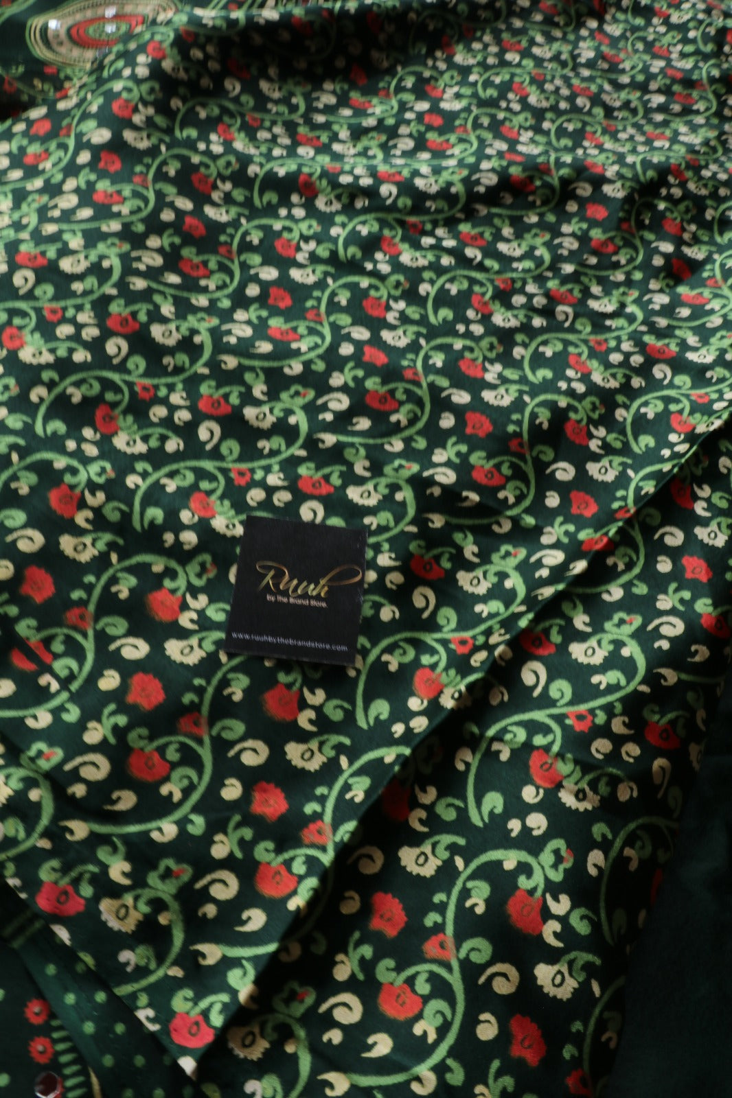 DARK GREEN SEMI MODAL SILK SAREE