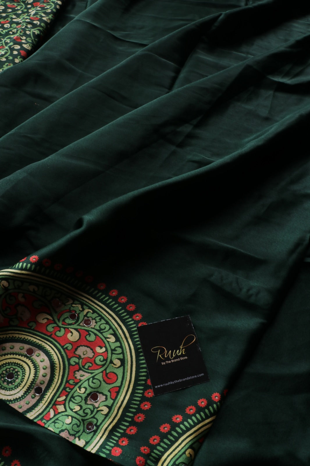 DARK GREEN SEMI MODAL SILK SAREE
