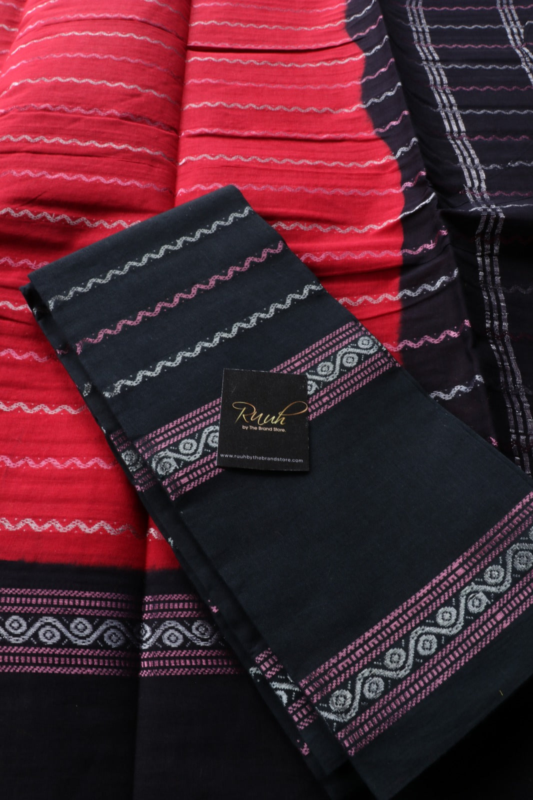 RED -BLACK MADURAI SUNGUDI SAREE