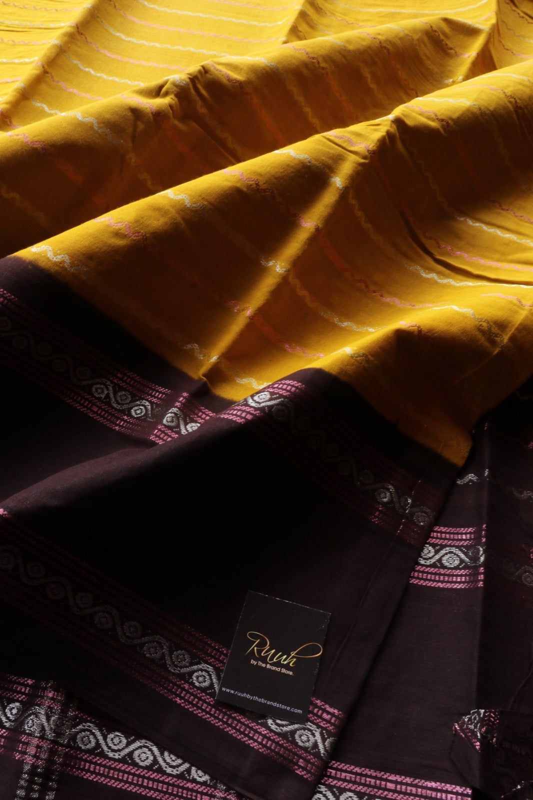 MUSTARD YELLOW -BROWN MADURAI SUNGUDI SAREE