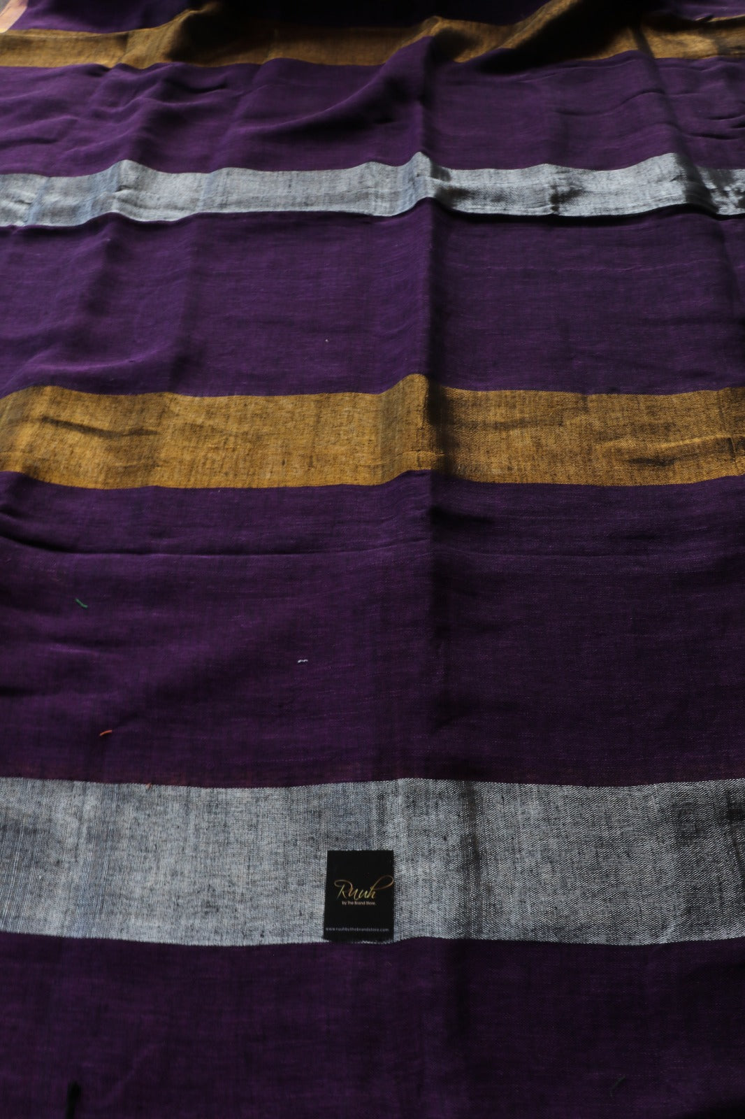PURPLE LINEN SAREE
