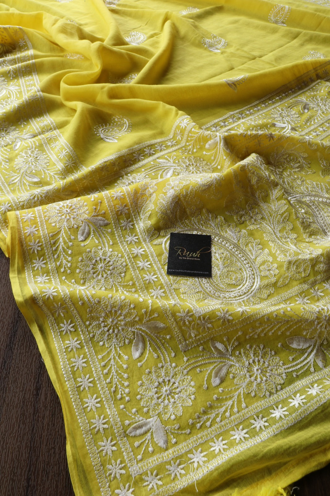 YELLOW MULMUL EMBROIDERY