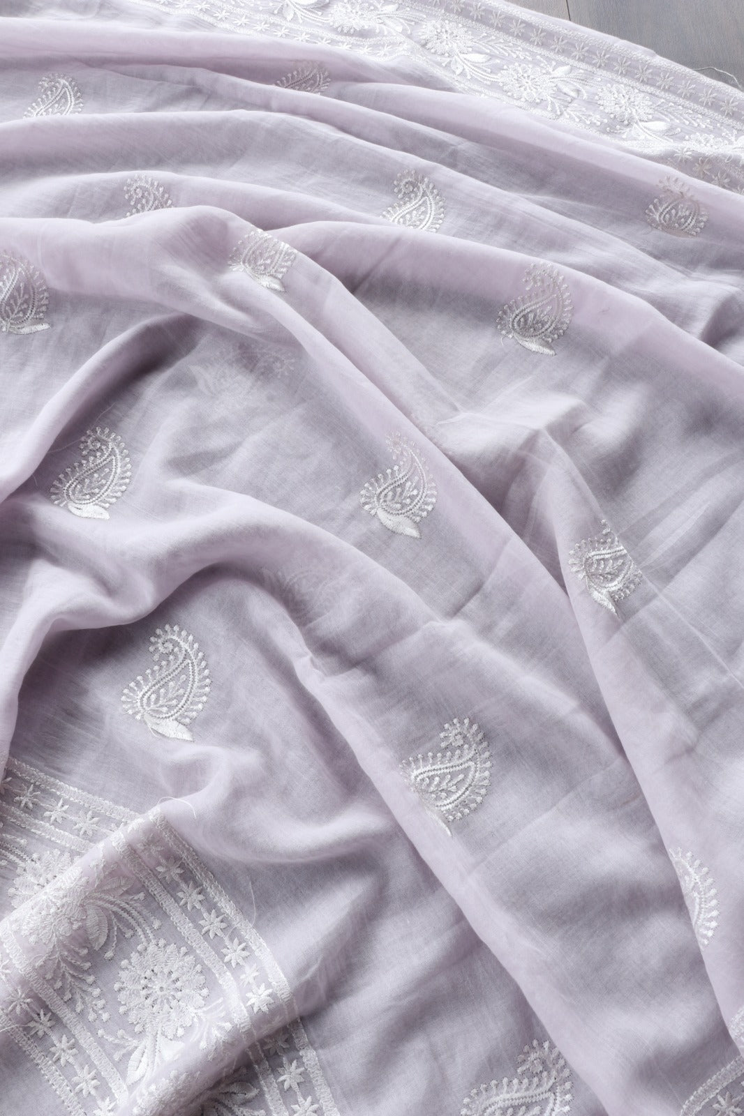LILAC MULMUL EMBROIDERY