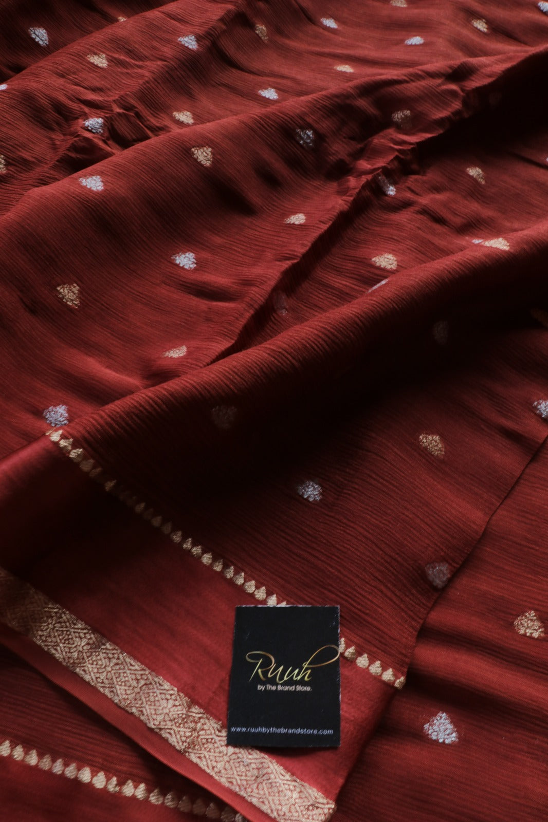 BROWN VISCOSE CHINNON WITH BUTTA