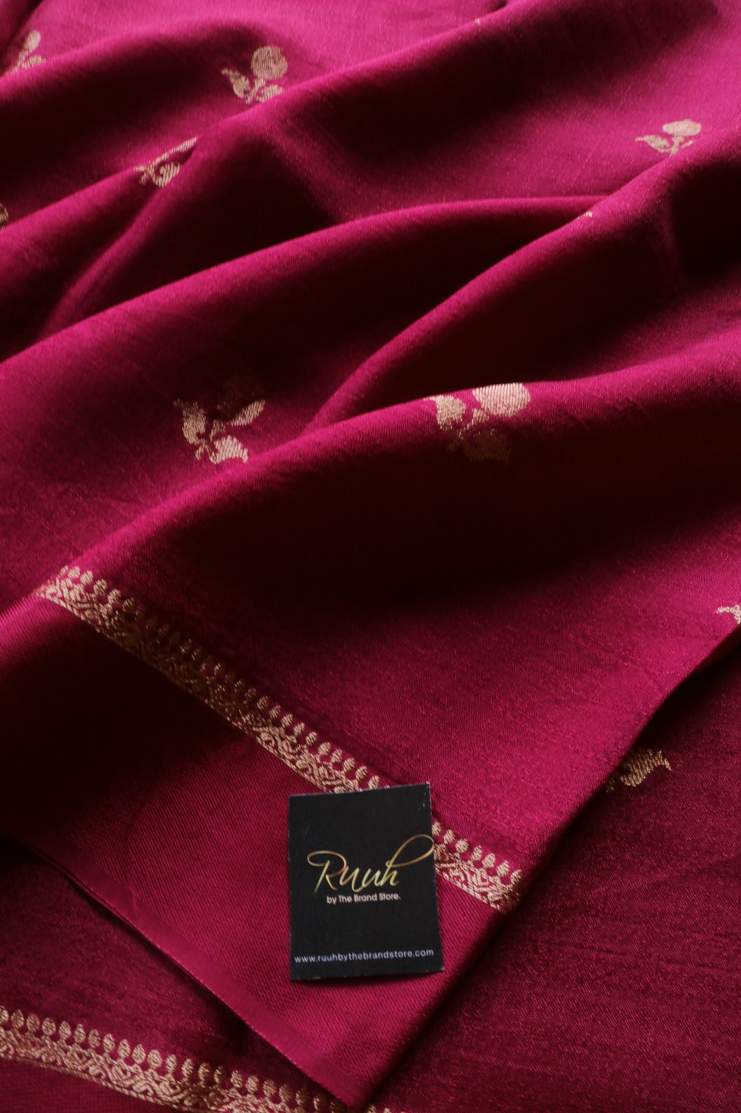 WINE COLOUR VISCOSE KHADI SILK SAREE