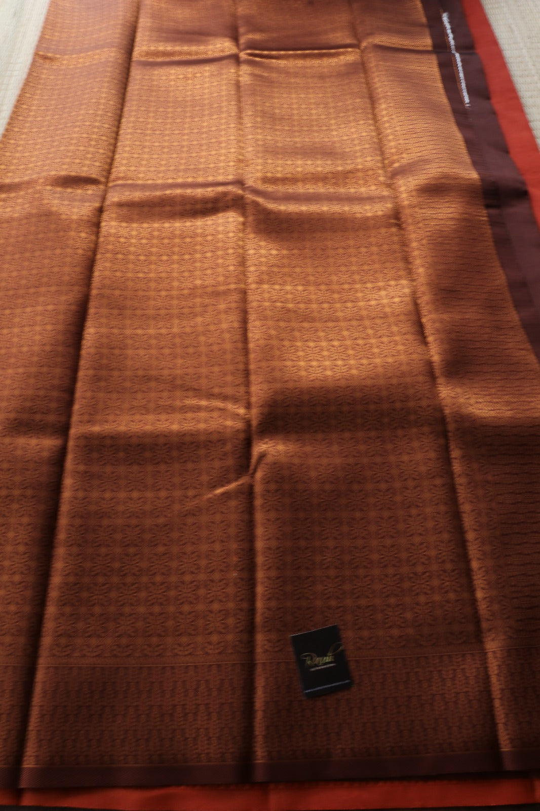 RUST COLOUR SEMI SILK SAREE 4