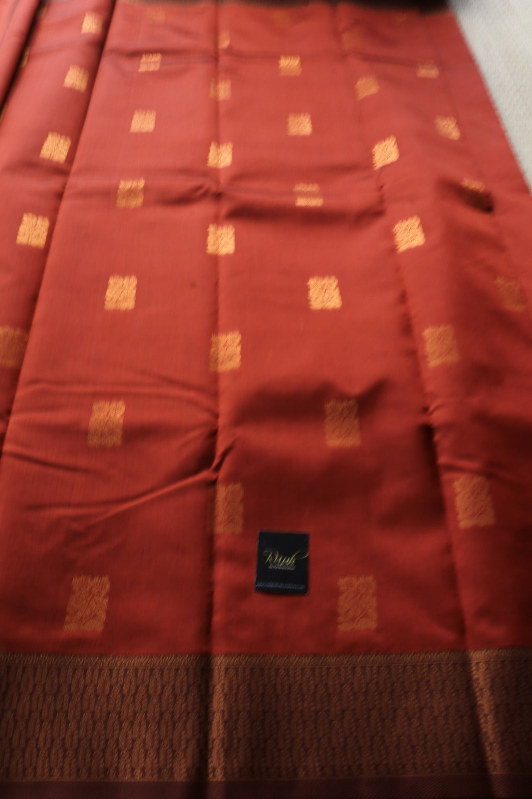 RUST COLOUR SEMI SILK SAREE 4
