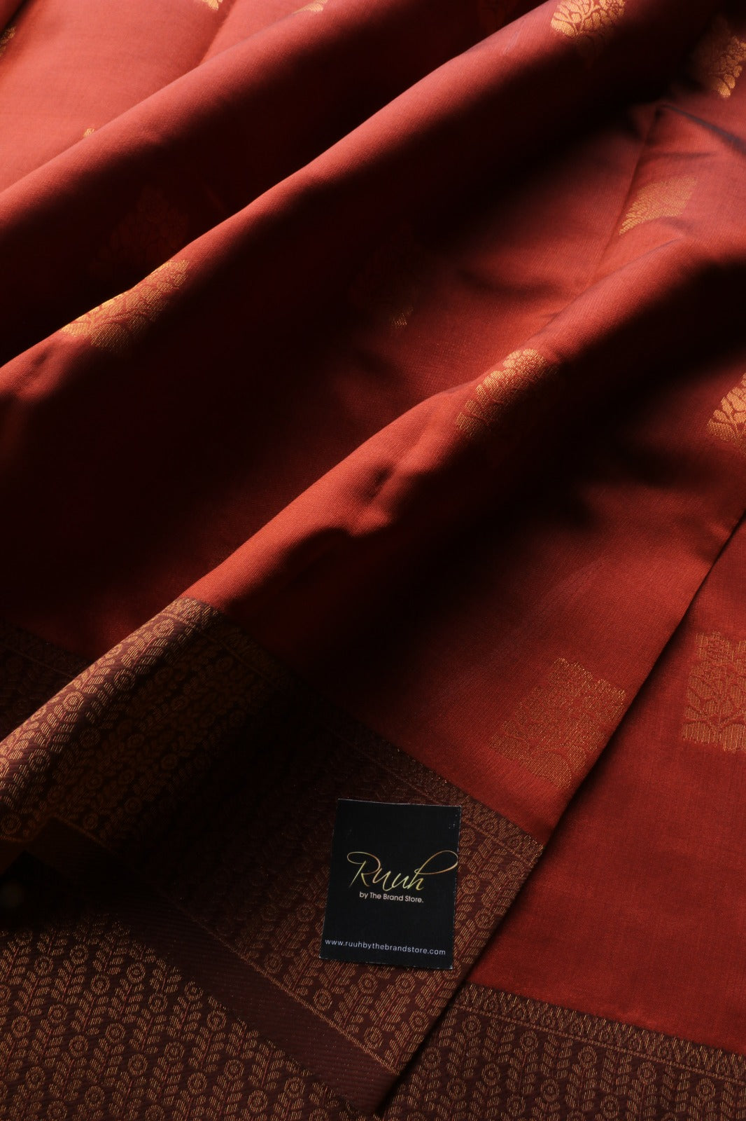 RUST COLOUR SEMI SILK SAREE 4