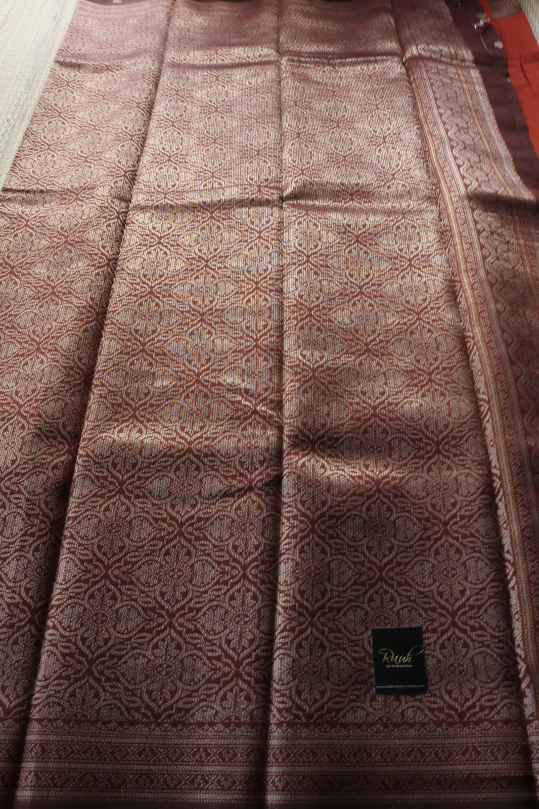 RUST COLOUR SEMI SILK SAREE 1 - TBS26SS1