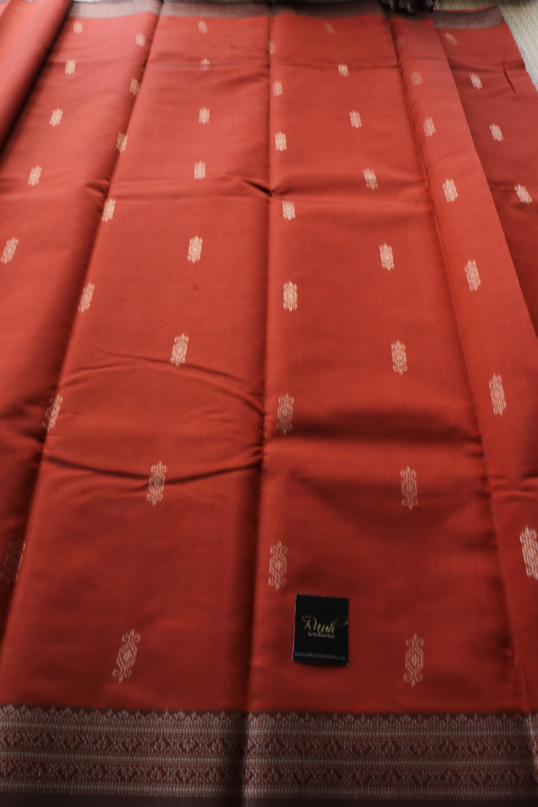 RUST COLOUR SEMI SILK SAREE 1 - TBS26SS1