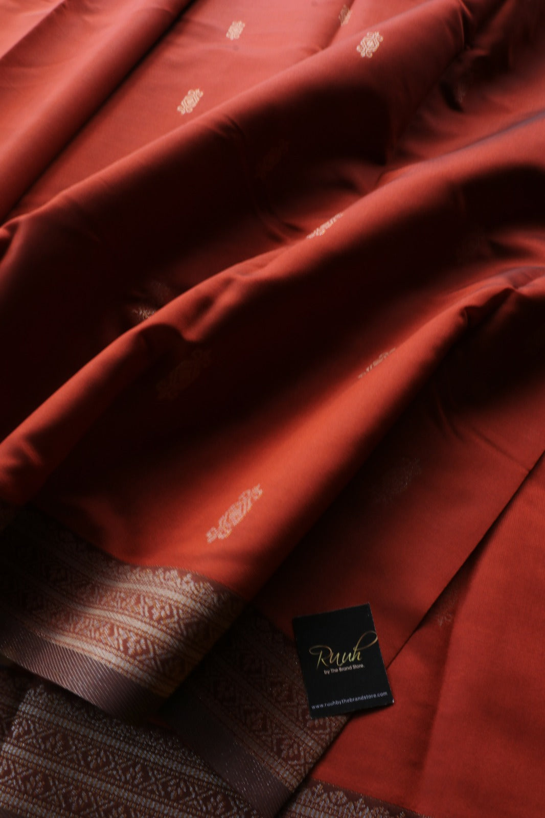 RUST COLOUR SEMI SILK SAREE 1