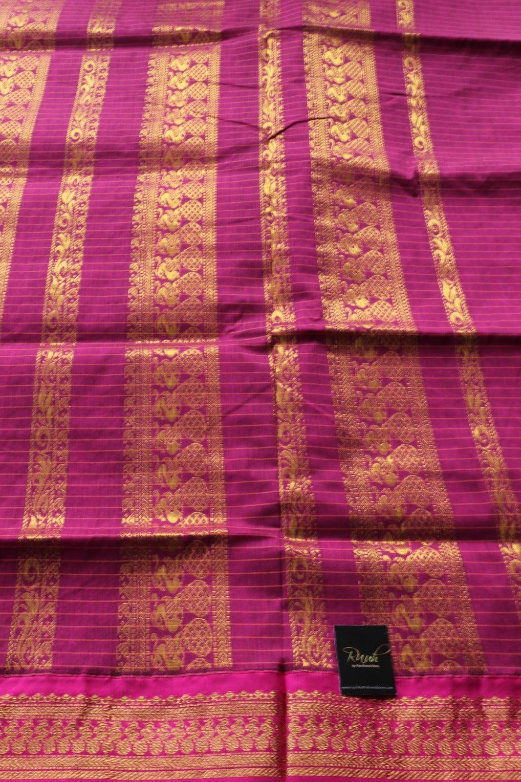 BLACK WITH PINK KALYANI COTTON