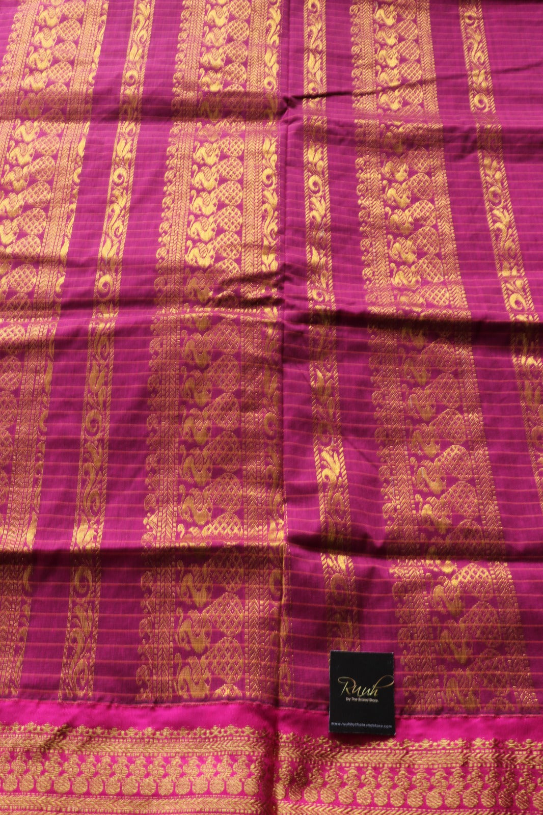 BLACK WITH PINK KALYANI COTTON