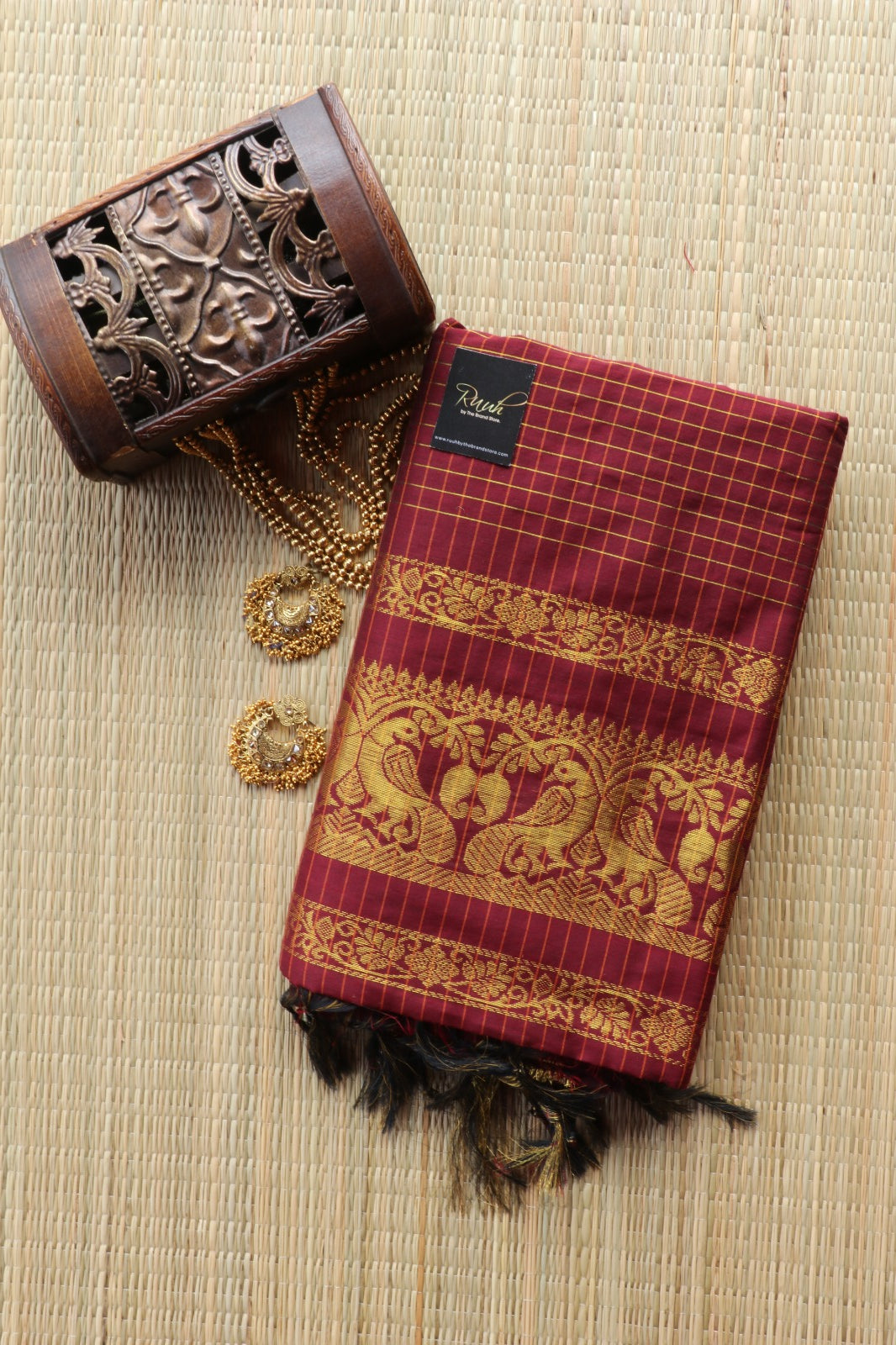 MAROON  KALYANI COTTON