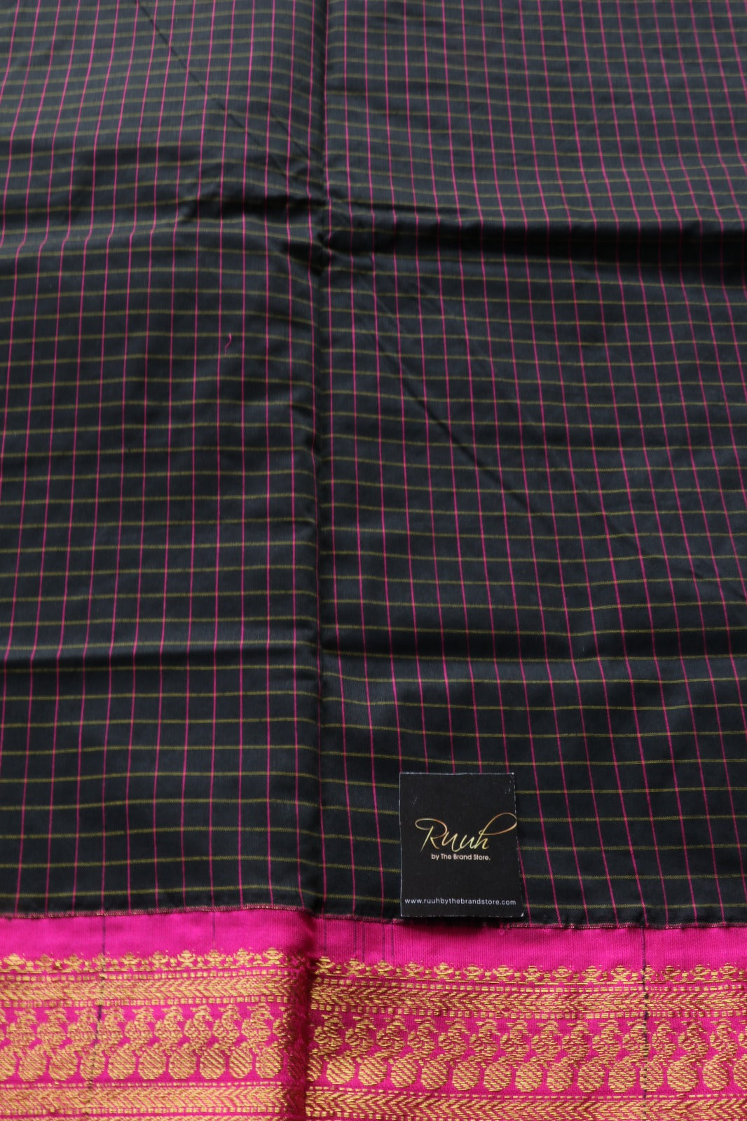 BLACK WITH PINK KALYANI COTTON