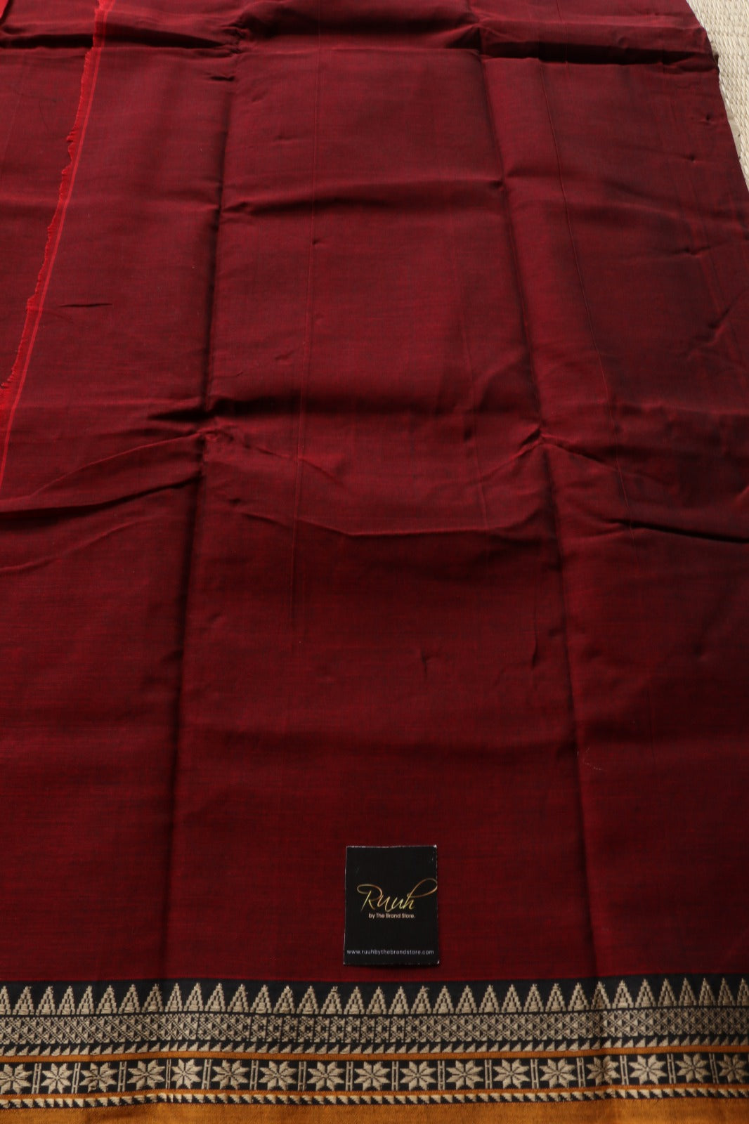 MAROON NARAYANPETH COTTON SAREE