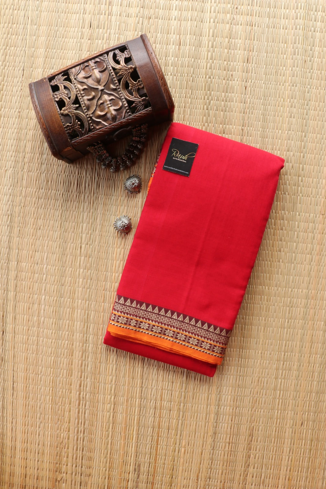 RED NARAYANPETH COTTON SAREE