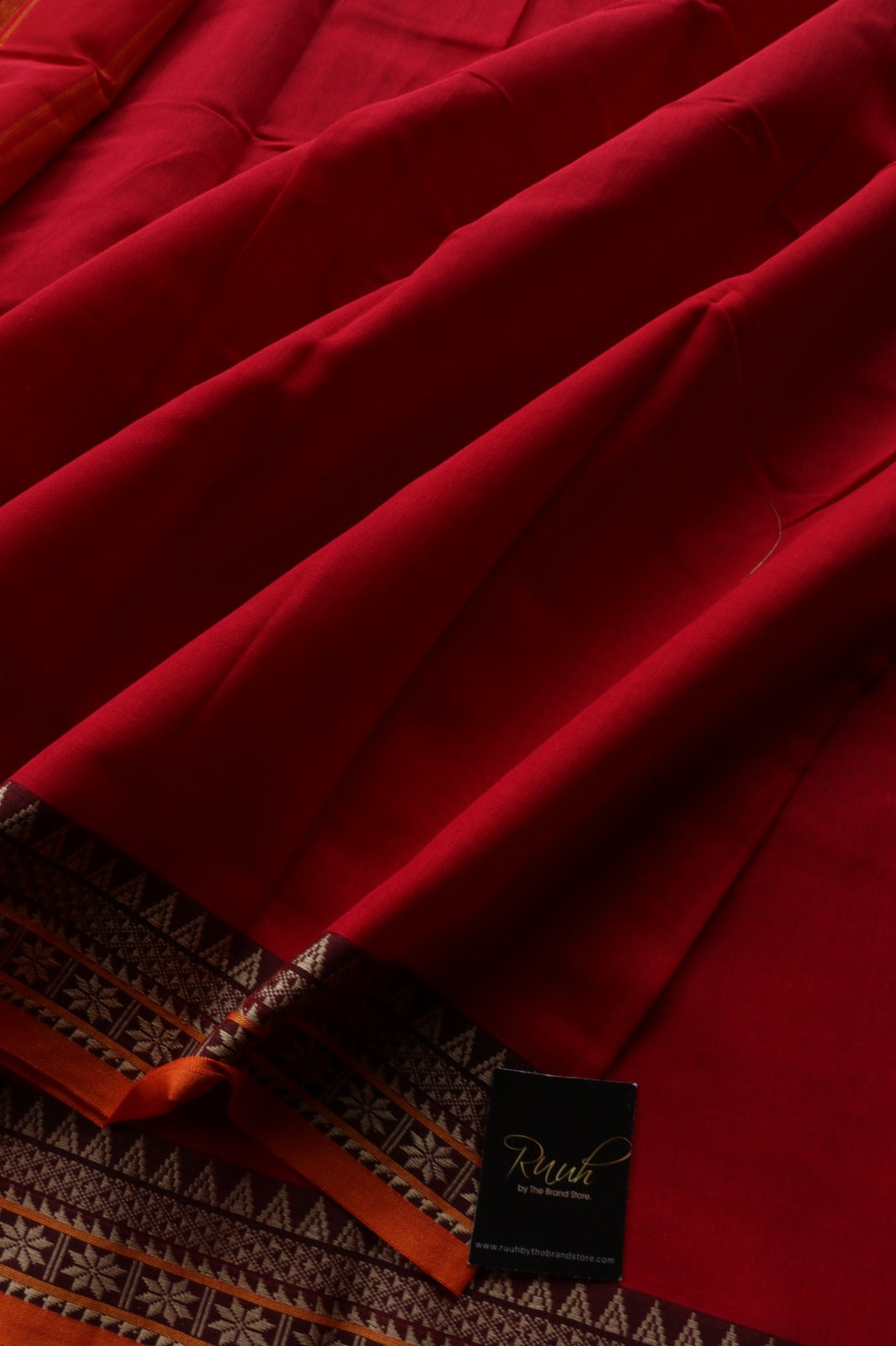 RED NARAYANPETH COTTON SAREE