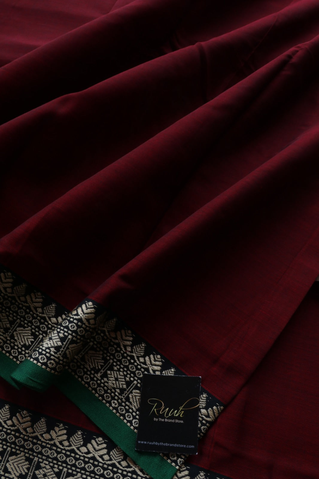 MAROON NARAYANPETH COTTON SAREE