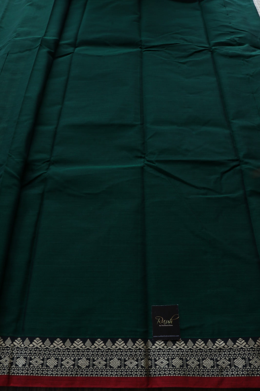 DARK GREEN NARAYANPETH COTTON SAREE