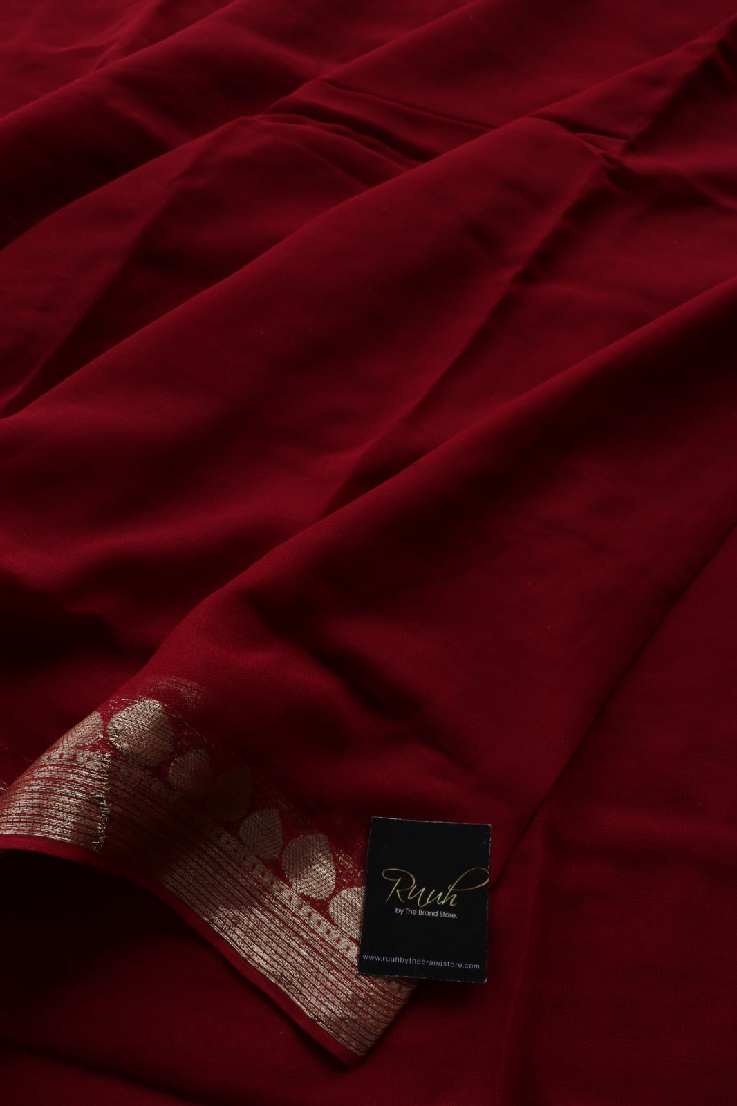 MAROON VISCOSE GEORGETTE SAREE