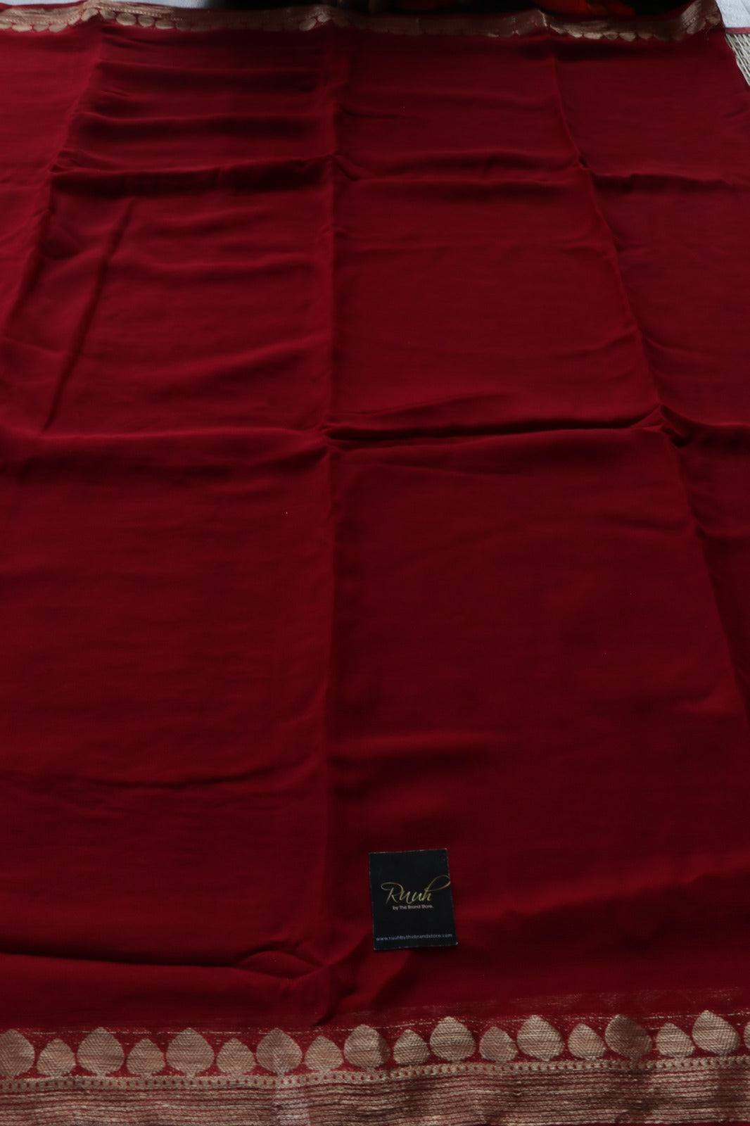 MAROON VISCOSE GEORGETTE SAREE