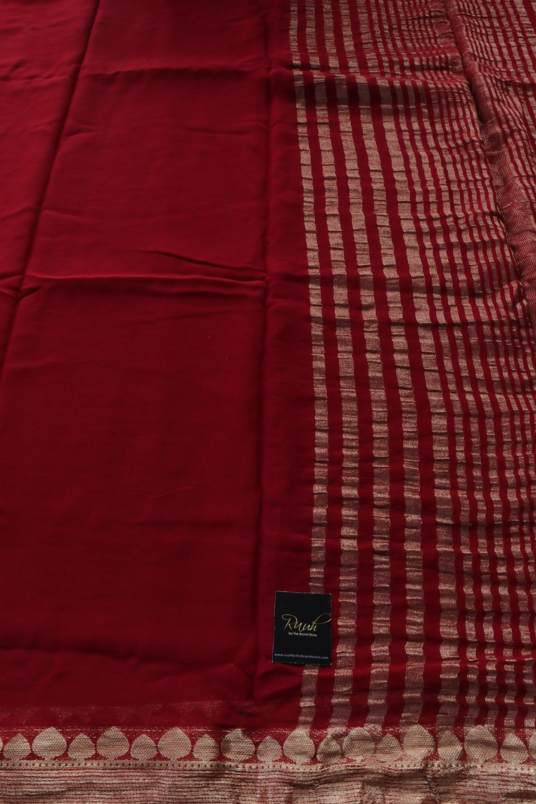 MAROON VISCOSE GEORGETTE SAREE