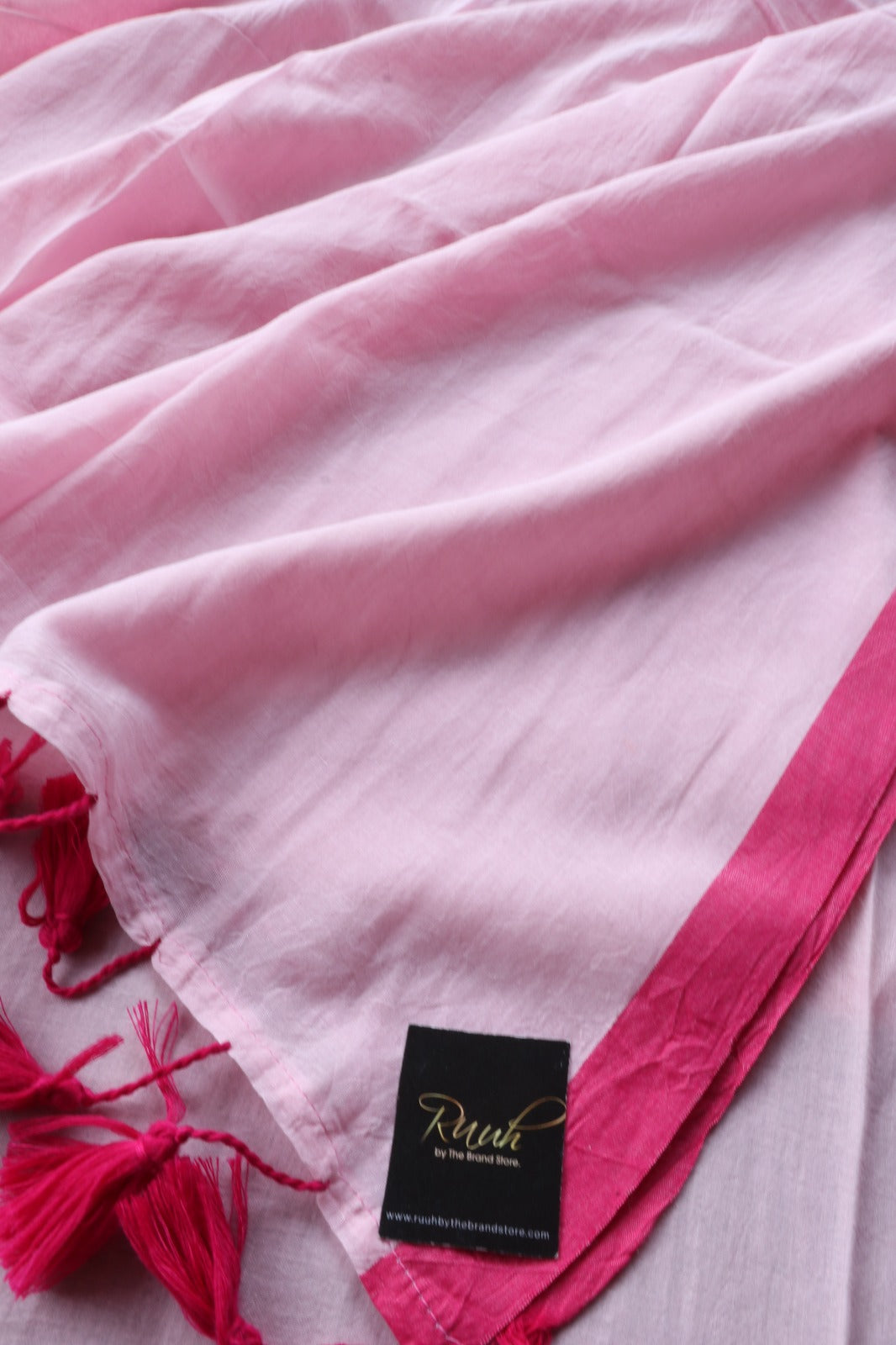 PINK- DARK PINK PLAIN MUL MUL SAREE
