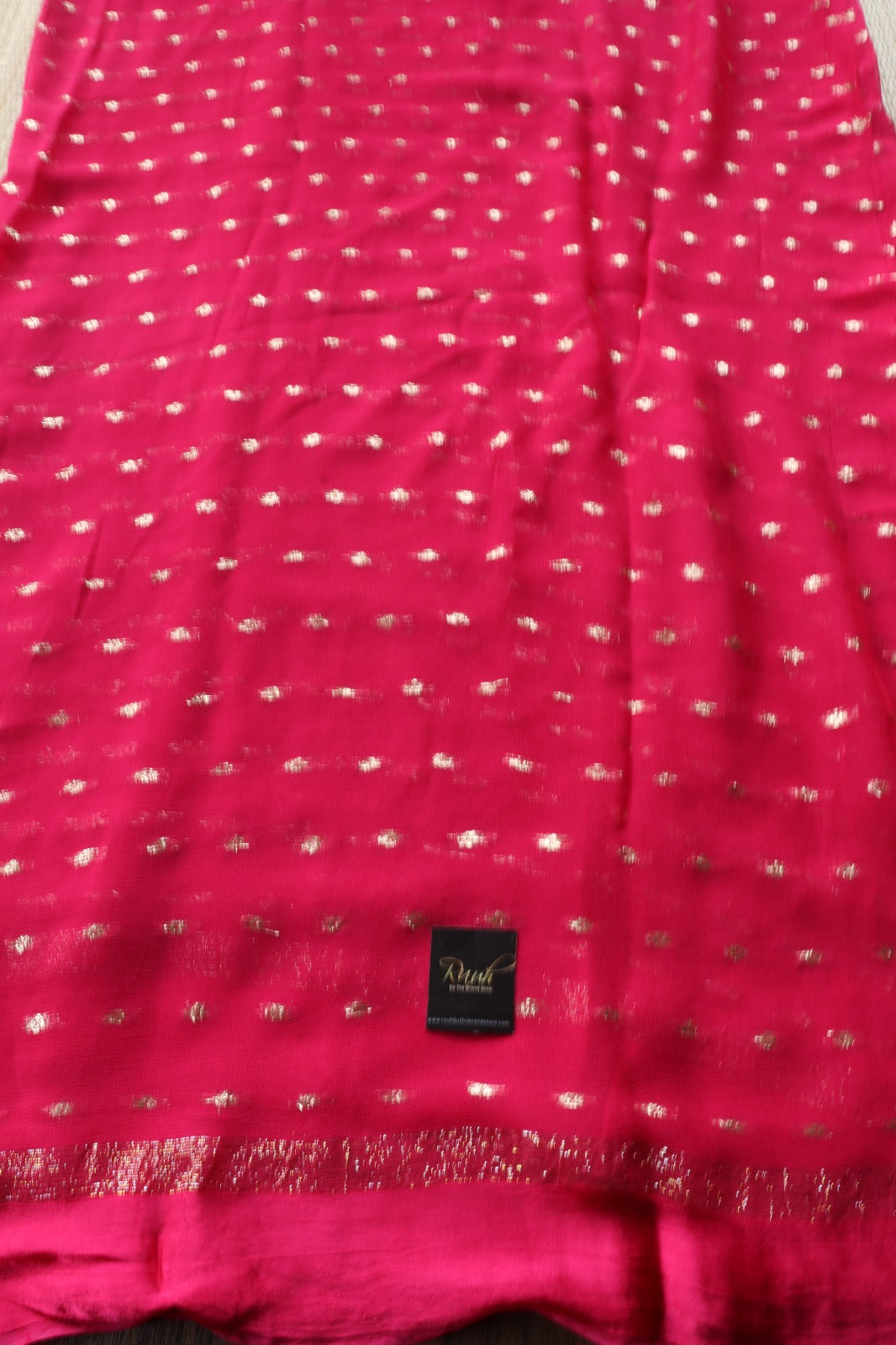 HOT PINK VISCOSE GEORGETTE SAREE