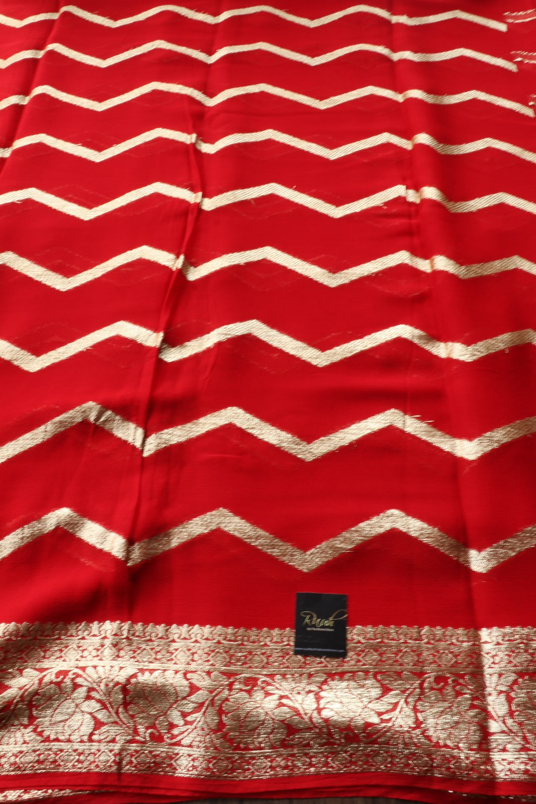 RED VISCOSE GEORGETTE SAREE