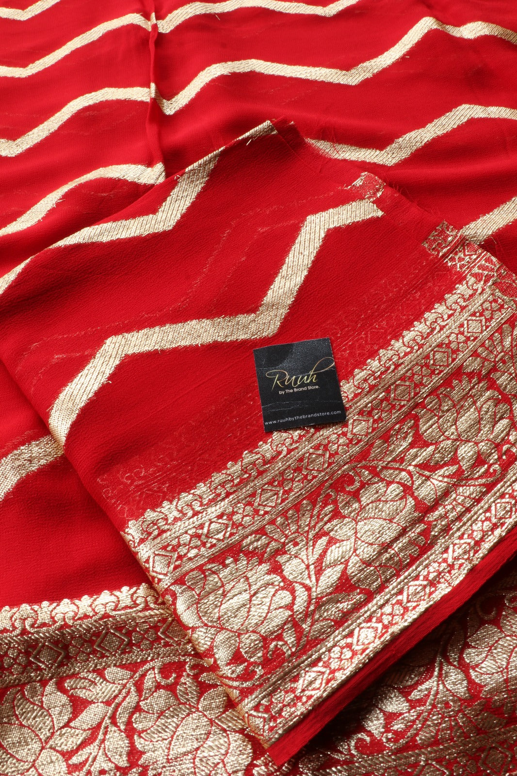RED VISCOSE GEORGETTE SAREE