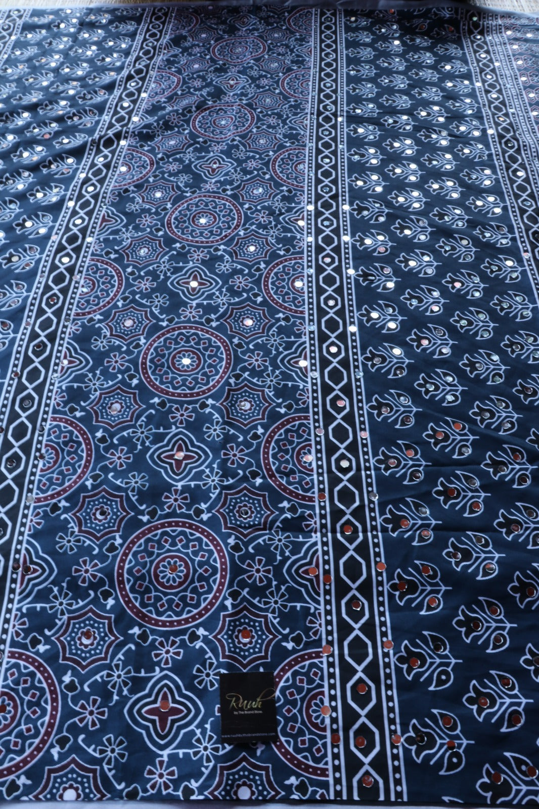 SEMI MODAL SILK WITH MIRROR WORK- TBS26SMM