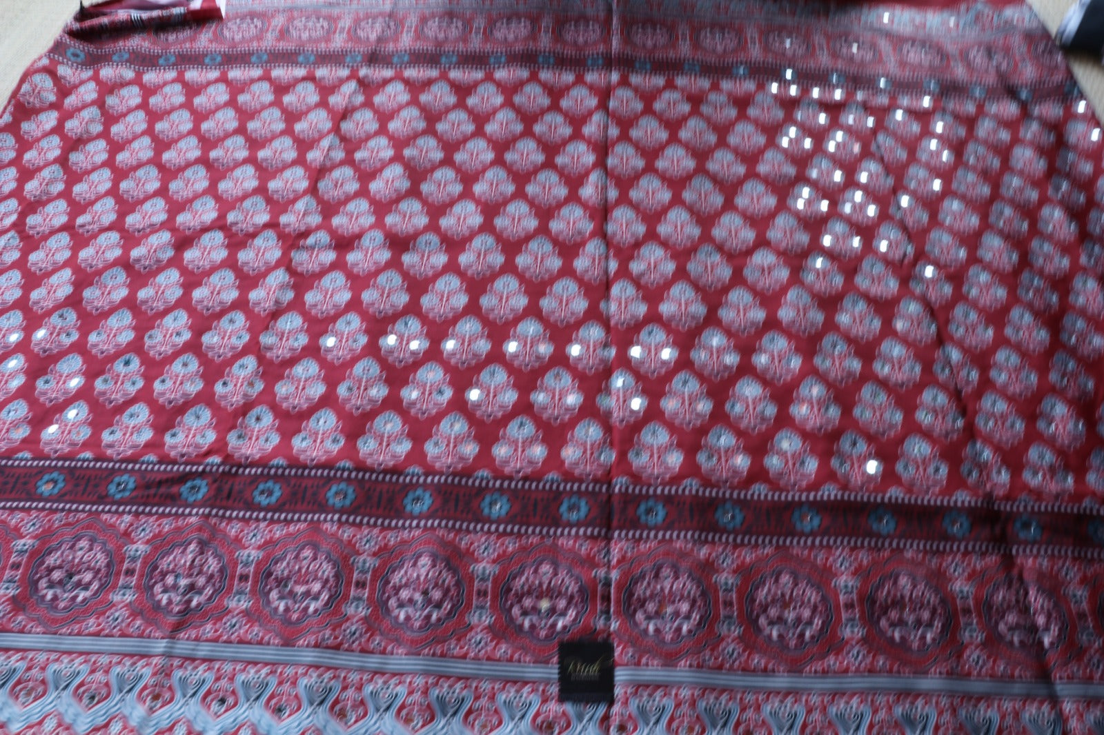 SEMI MODAL SILK WITH MIRROR WORK - TBS26SMM