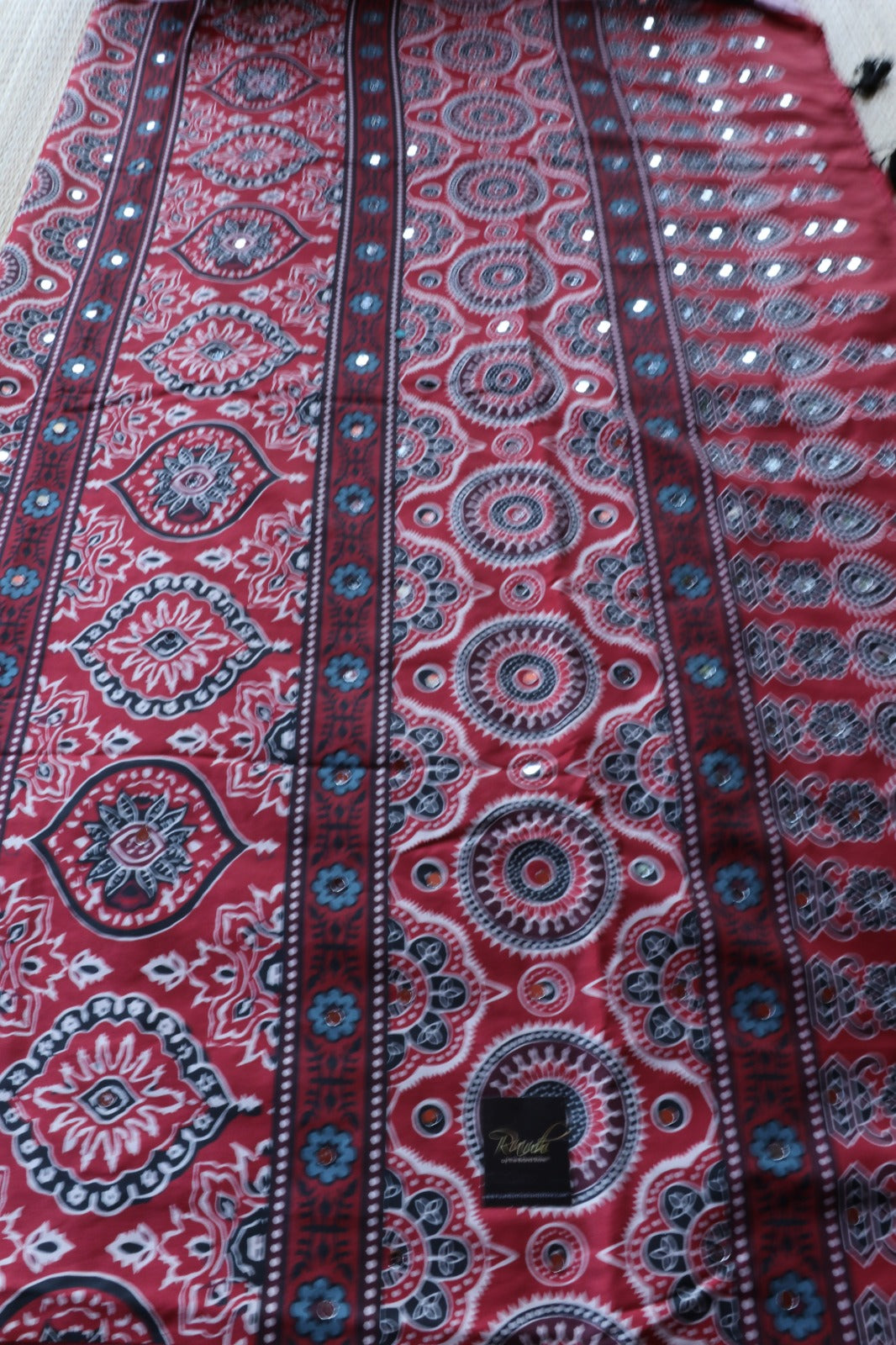 SEMI MODAL SILK WITH MIRROR WORK - TBS26SMM