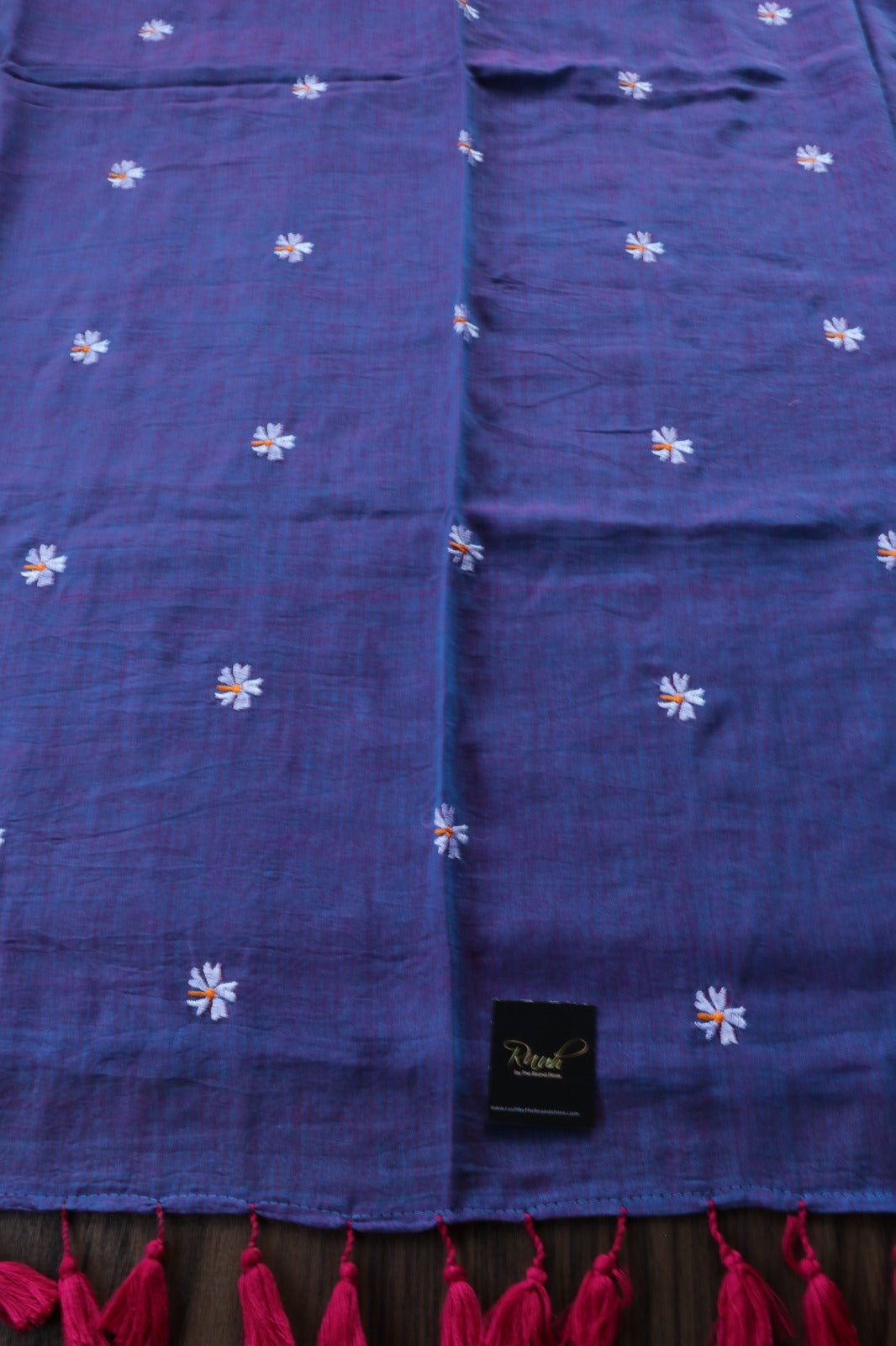 BLUE MULMUL PARIJAT EMBROIDERY-TBS26MPE