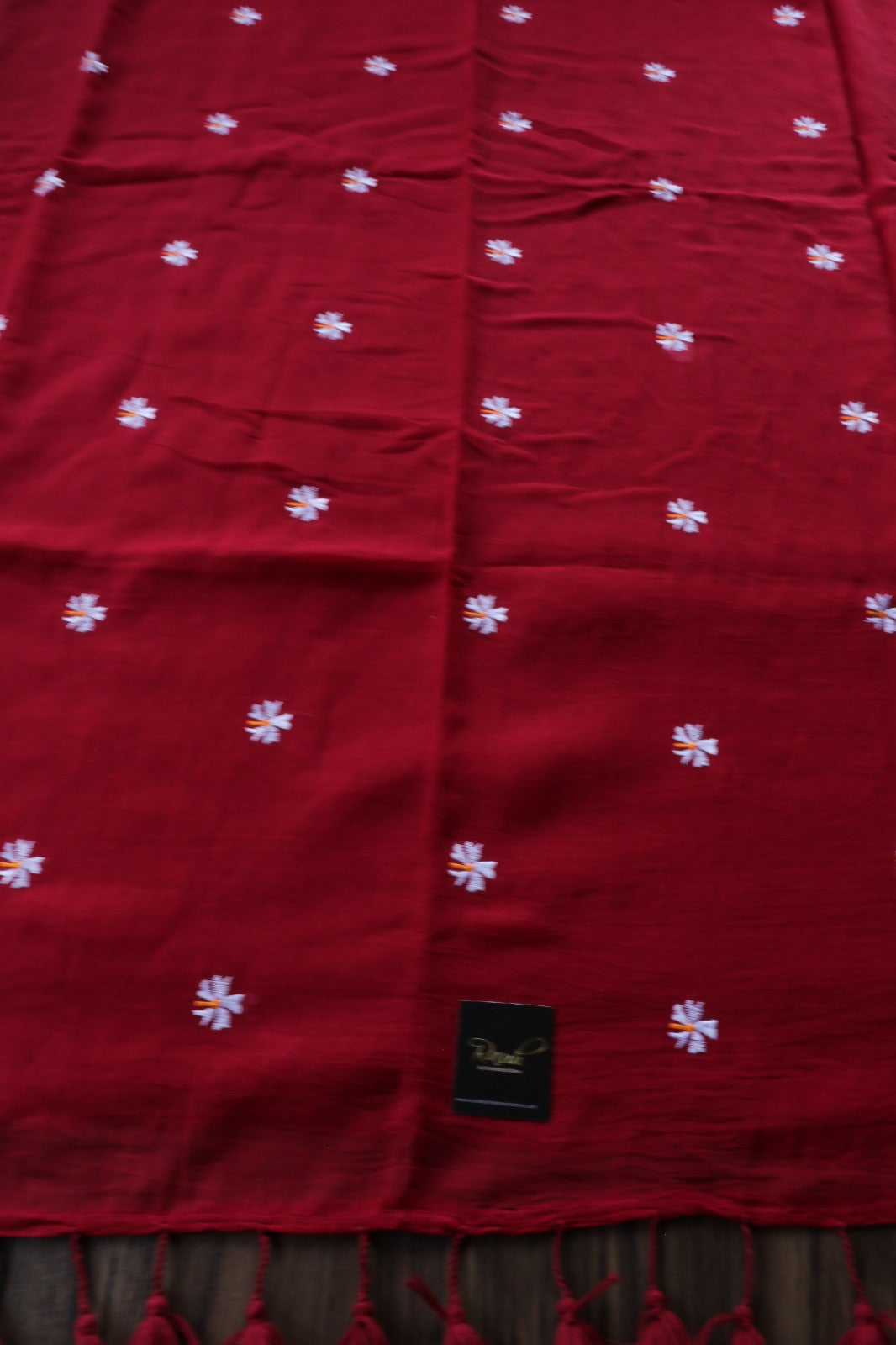 MAROON MULMUL PARIJAT EMBROIDERY-TBS26MPE