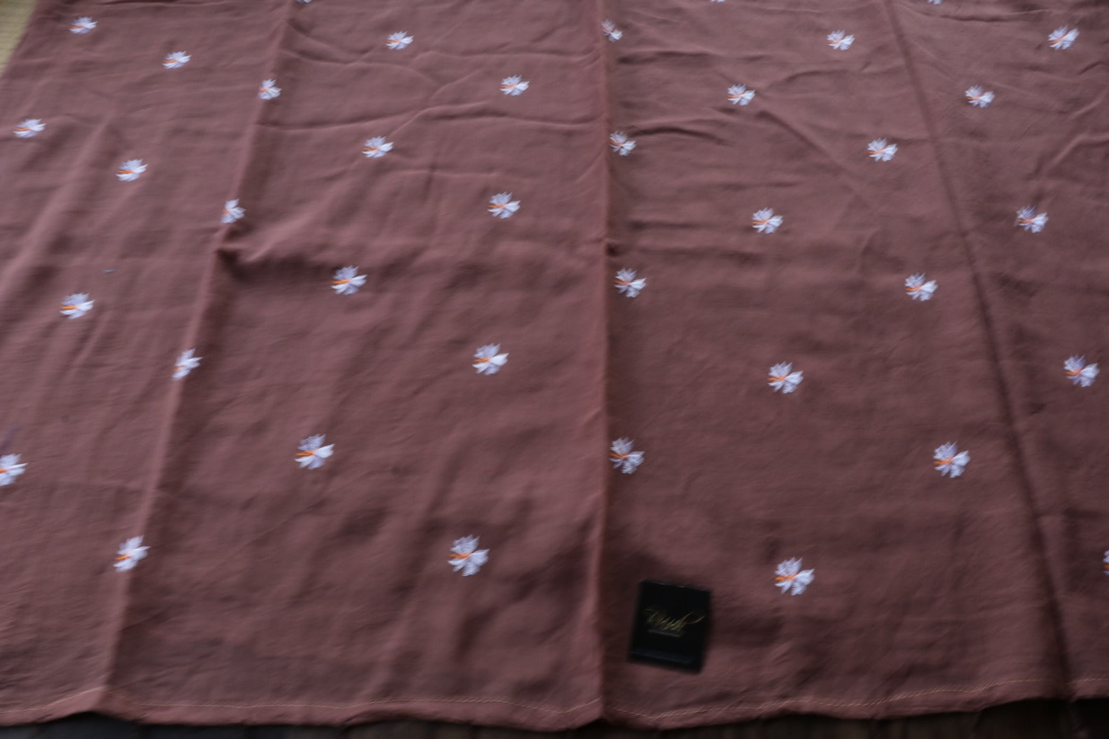 CINNAMON DUST MULMUL PARIJAT EMBROIDERY-TBS26MPE