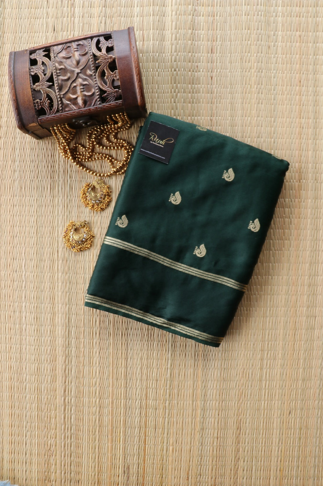 DARK GREEN BROWN VISCOSE SEMI SILK-TBS26VSS