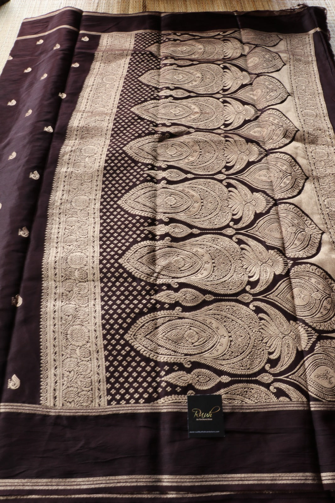 DARK COFFEE BROWN VISCOSE SEMI SILK-TBS26VSS