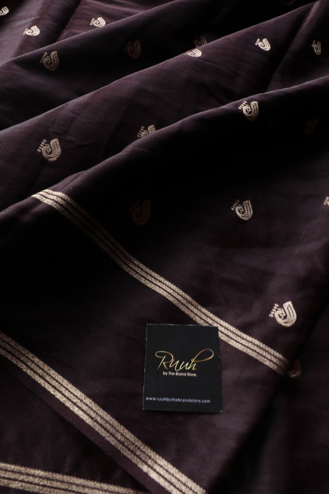 DARK COFFEE BROWN VISCOSE SEMI SILK-TBS26VSS