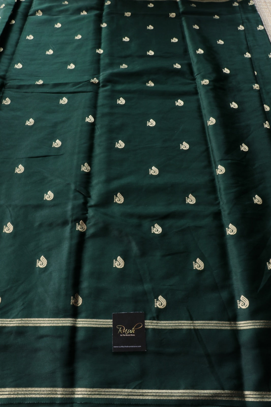 DARK GREEN BROWN VISCOSE SEMI SILK-TBS26VSS