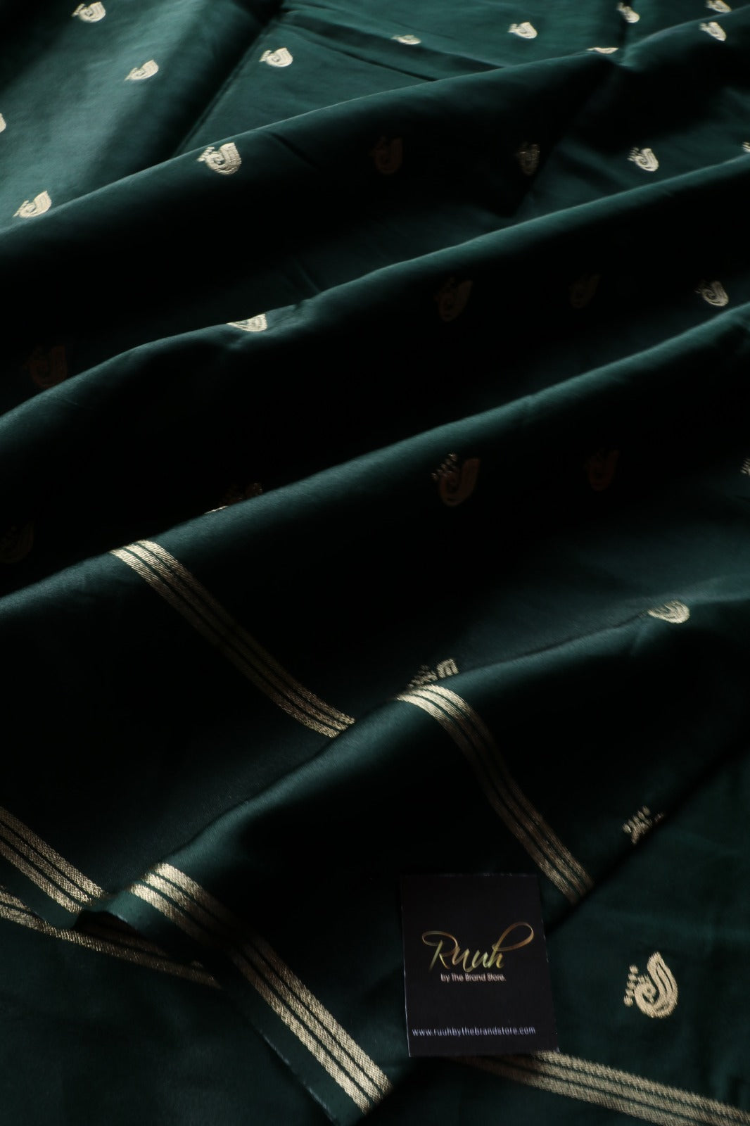 DARK GREEN BROWN VISCOSE SEMI SILK-TBS26VSS