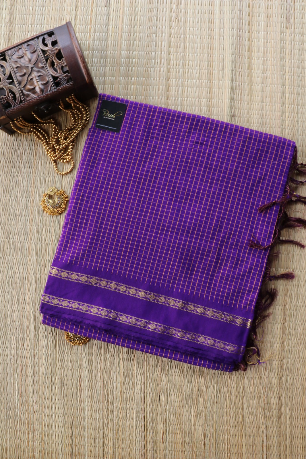 PURPLE KALYANI COTTON SAREE - TBS26KC1