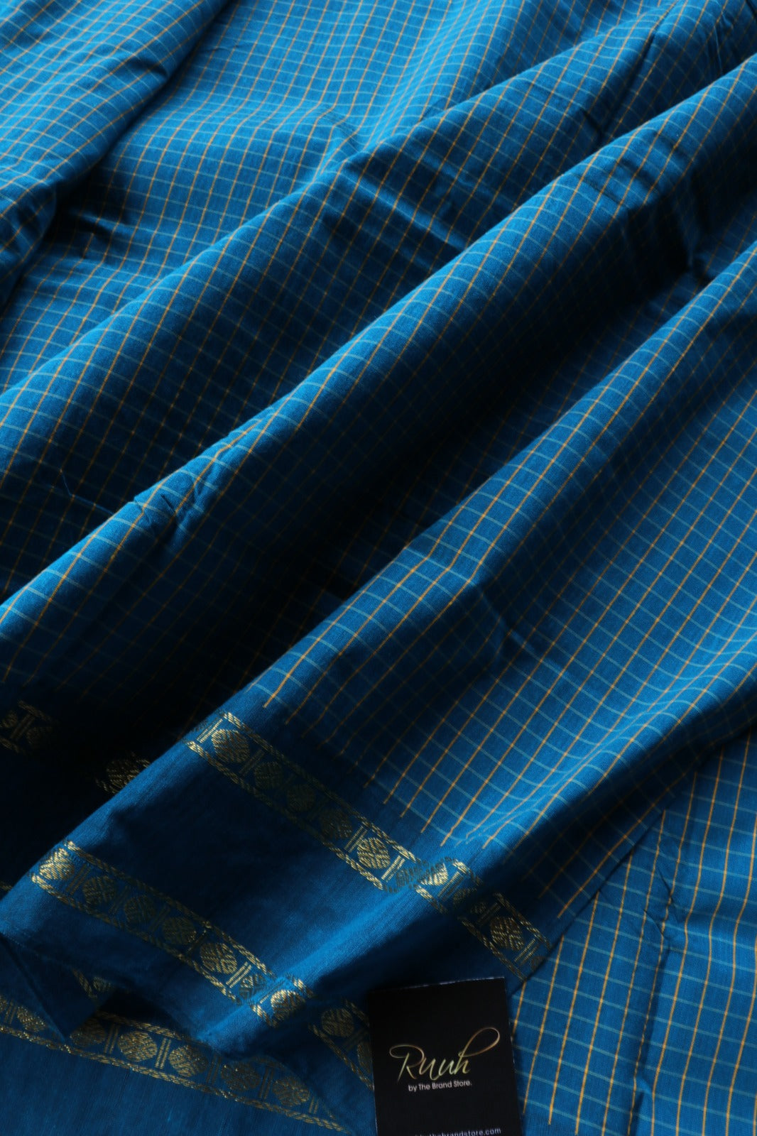 PEACOCK BLUE KALYANI COTTON - TBS26KC1