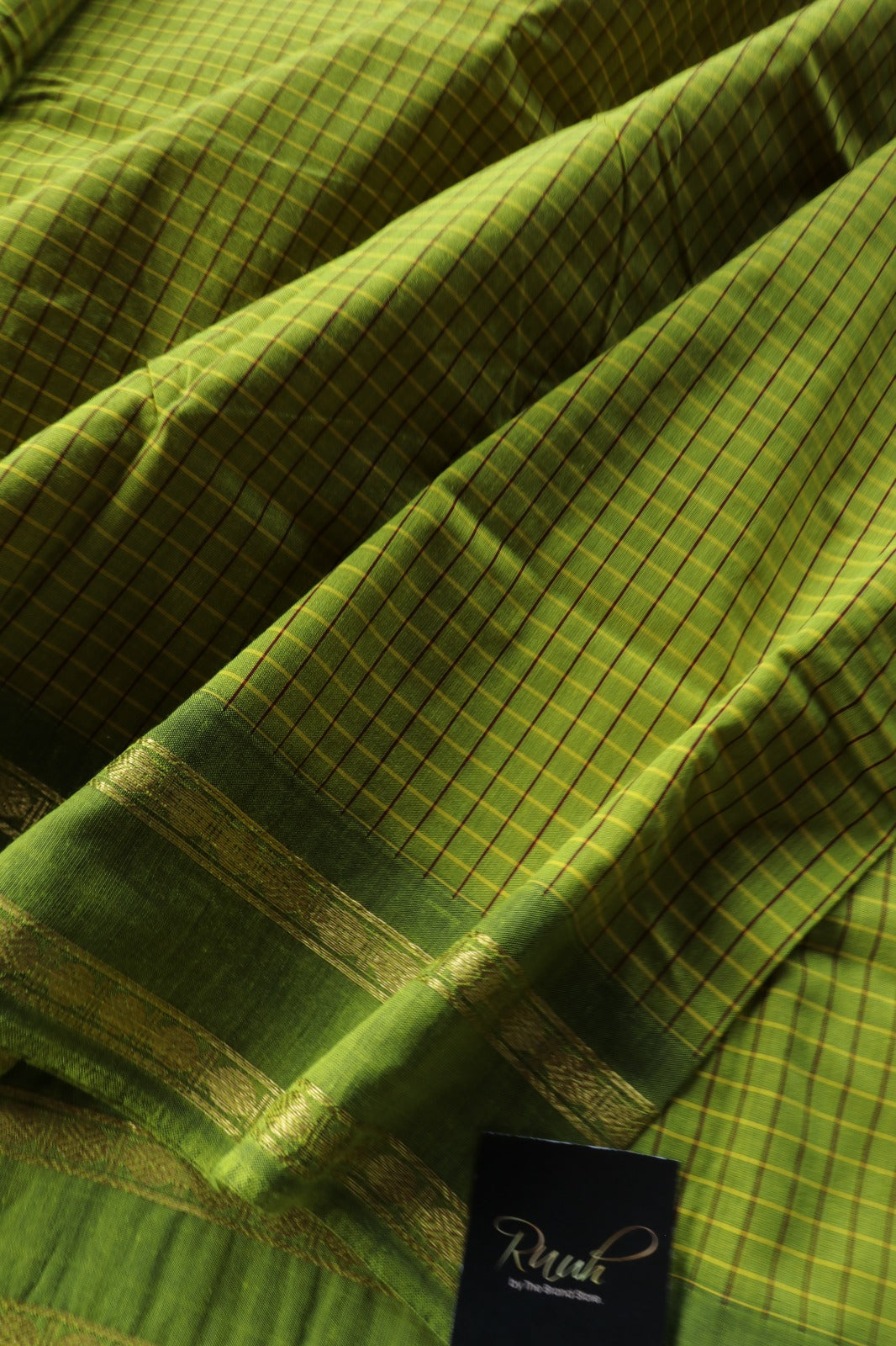 GREEN KALYANI COTTON SAREE - TBS26KC1