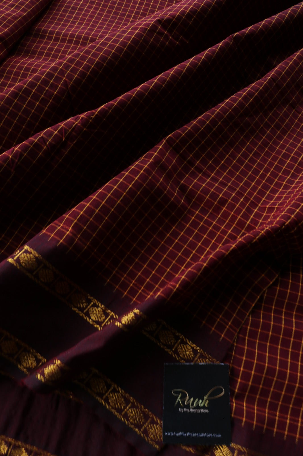 MAROON KALYANI COTTON SAREE - TBS26KC1